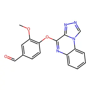 3-Methoxy-4-([1,2,4]triazolo[4,3-a]quinoxalin-4-yloxy)benzaldehyde structure