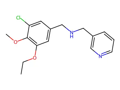 N-(3-chloro-5-ethoxy-4-methoxybenzyl)-N-(3-pyridinylmethyl)amine structure