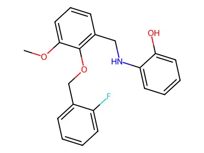 2-[[2-[(2-Fluorophenyl)methoxy]-3-methoxyphenyl]methylamino]phenol structure