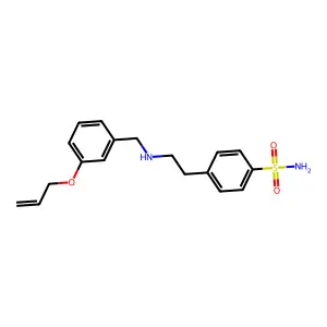 4-[2-[(3-Prop-2-enoxyphenyl)methylamino]ethyl]benzenesulfonamide structure