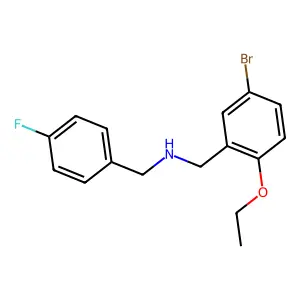 N-(5-bromo-2-ethoxybenzyl)-N-(4-fluorobenzyl)amine structure