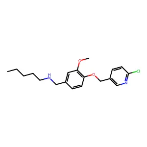N-{4-[(6-chloro-3-pyridinyl)methoxy]-3-methoxybenzyl}-N-pentylamine structure
