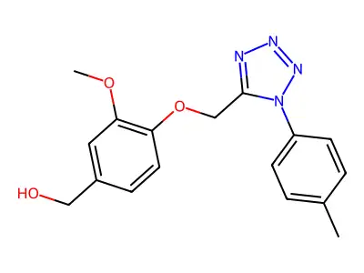 [3-Methoxy-4-[[1-(4-methylphenyl)tetrazol-5-yl]methoxy]phenyl]methanol structure