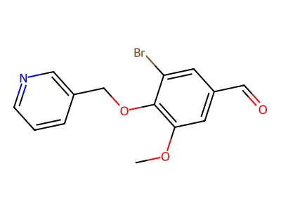 3-Bromo-5-methoxy-4-(pyridin-3-ylmethoxy)benzaldehyde structure