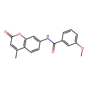 3-methoxy-N-(4-methyl-2-oxochromen-7-yl)benzamide structure