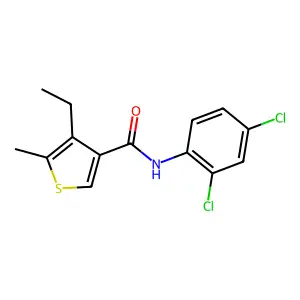 N-(2,4-dichlorophenyl)-4-ethyl-5-methylthiophene-3-carboxamide structure