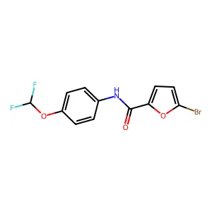 5-bromo-N-[4-(difluoromethoxy)phenyl]furan-2-carboxamide structure
