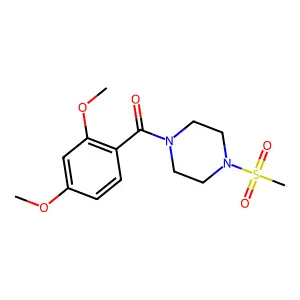 (2,4-Dimethoxyphenyl)-(4-methylsulfonylpiperazin-1-yl)methanone structure
