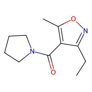 (3-Ethyl-5-methylisoxazol-4-yl)(pyrrolidin-1-yl)methanone structure