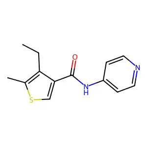 4-ethyl-5-methyl-N-4-pyridinyl-3-thiophenecarboxamide structure