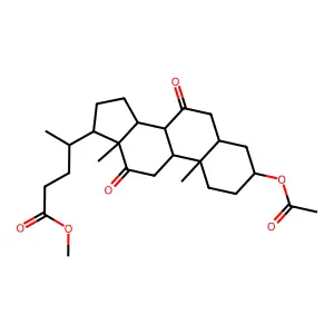 Methyl 3-(acetyloxy)-7,12-dioxocholan-24-oate structure
