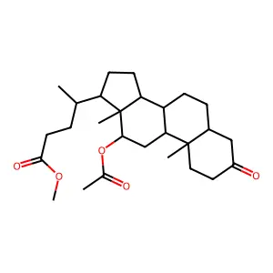 Methyl 12-(acetyloxy)-3-oxocholan-24-oate structure