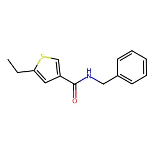N-benzyl-5-ethylthiophene-3-carboxamide structure