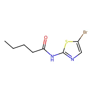 N-(5-bromo-1,3-thiazol-2-yl)pentanamide structure