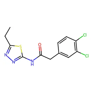 2-(3,4-dichlorophenyl)-N-(5-ethyl-1,3,4-thiadiazol-2-yl)acetamide structure