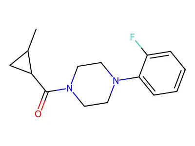 [4-(2-Fluorophenyl)piperazin-1-yl]-(2-methylcyclopropyl)methanone structure