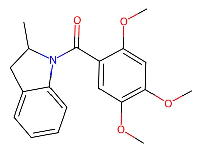 (2-Methyl-2,3-dihydroindol-1-yl)-(2,4,5-trimethoxyphenyl)methanone structure