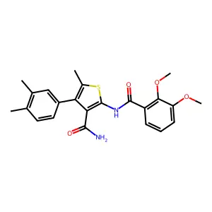 2-[(2,3-dimethoxybenzoyl)amino]-4-(3,4-dimethylphenyl)-5-methylthiophene-3-carboxamide structure