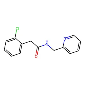 2-(2-chlorophenyl)-N-(pyridin-2-ylmethyl)acetamide structure