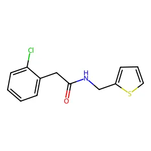2-(2-chlorophenyl)-N-(thiophen-2-ylmethyl)acetamide structure