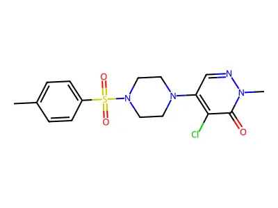 4-Chloro-2-methyl-5-[4-(4-methylphenyl)sulfonylpiperazin-1-yl]pyridazin-3-one structure