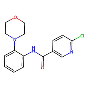 6-chloro-N-[2-(morpholin-4-yl)phenyl]pyridine-3-carboxamide structure
