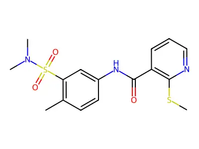 N-(3-(N,N-Dimethylsulfamoyl)-4-methylphenyl)-2-(methylthio)nicotinamide structure