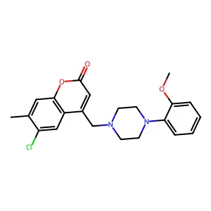 6-chloro-4-((4-(2-methoxyphenyl)piperazin-1-yl)methyl)-7-methyl-2H-chromen-2-one structure