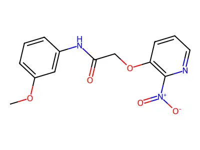 N-(3-methoxyphenyl)-2-(2-nitropyridin-3-yl)oxyacetamide structure