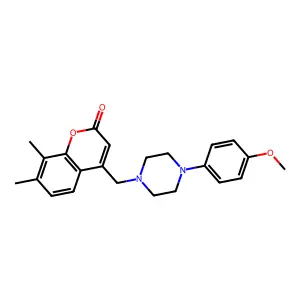 4-((4-(4-methoxyphenyl)piperazin-1-yl)methyl)-7,8-dimethyl-2H-chromen-2-one structure