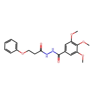 3,4,5-trimethoxy-N'-(3-phenoxypropanoyl)benzohydrazide structure