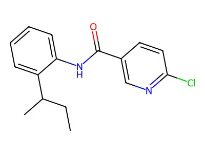 N-[2-(butan-2-yl)phenyl]-6-chloropyridine-3-carboxamide structure