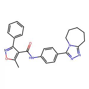 5-METHYL-3-PHENYL-N-(4-{5H,6H,7H,8H,9H-[1,2,4]TRIAZOLO[4,3-A]AZEPIN-3-YL}PHENYL)-1,2-OXAZOLE-4-CARBOXAMIDE structure