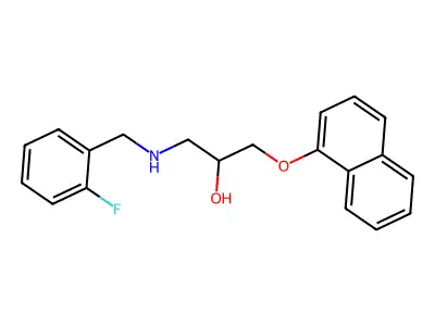 1-[(2-Fluorophenyl)methylamino]-3-naphthalen-1-yloxypropan-2-ol structure