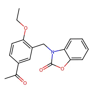 3-[(5-Acetyl-2-ethoxyphenyl)methyl]-1,3-benzoxazol-2-one structure