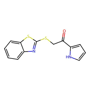 2-(Benzo[d]thiazol-2-ylthio)-1-(1h-pyrrol-2-yl)ethan-1-one structure