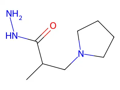 2-Methyl-3-(pyrrolidin-1-yl)propanehydrazide structure