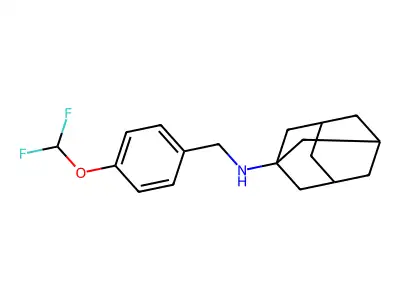 N-{[4-(difluoromethoxy)phenyl]methyl}adamantan-1-amine structure