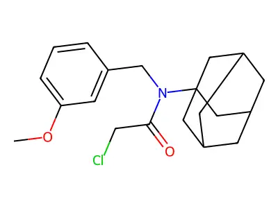 N-(adamantan-1-yl)-2-chloro-N-[(3-methoxyphenyl)methyl]acetamide structure