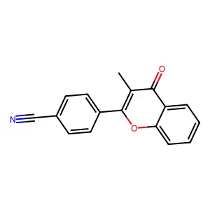 4-(3-Methyl-4-oxo-4H-chromen-2-yl)benzonitrile structure