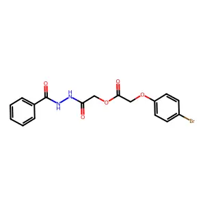 [2-(2-Benzoylhydrazinyl)-2-oxoethyl] 2-(4-bromophenoxy)acetate structure