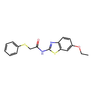 N-(6-ethoxybenzo[d]thiazol-2-yl)-2-(phenylthio)acetamide structure