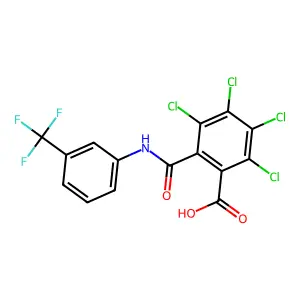 3,4,5,6-Tetrachloro-3'-(trifluoromethyl)phthalanilic acid structure