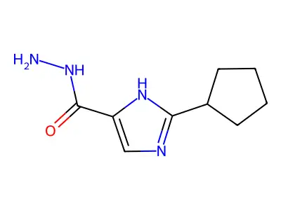 2-cyclopentyl-1H-imidazole-5-carbohydrazide structure
