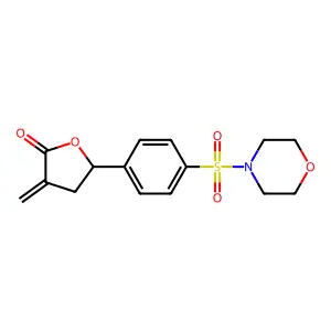 3-Methylene-5-(4-(morpholine-4-sulfonyl)phenyl)dihydrofuran-2-one structure