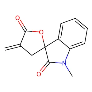 1-Methyl-3'-methylidenespiro[indole-3,5'-oxolane]-2,2'-dione structure