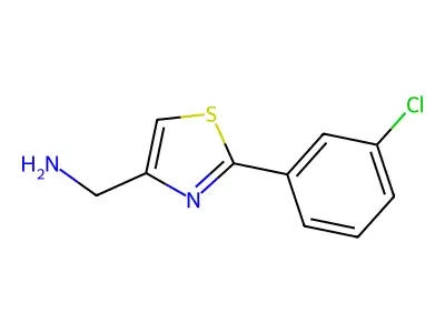 (2-(3-Chlorophenyl)thiazol-4-yl)methanamine structure