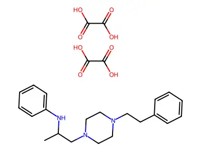 C21H29N3.2C2H2O4.1/2H2O structure