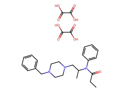 N-(1-Methyl-2-(4-benzylpiperazino)ethyl)propionanilide dioxalate structure