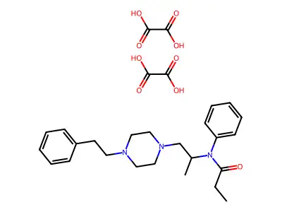 N-(1-Methyl-2-(4-phenethylpiperazino)ethyl)propionanilide oxalate (1:2) structure